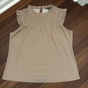 Ruffled polka dot tank top